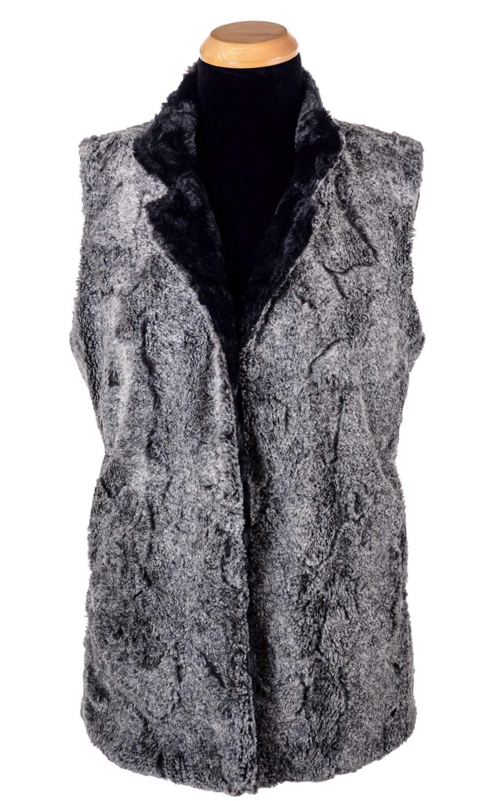 Pandemonium faux fur vest, reversible mandarin collar SALE Sizes S, M, L