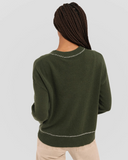 Alashan sweater, cashmere whip-stitch relaxed