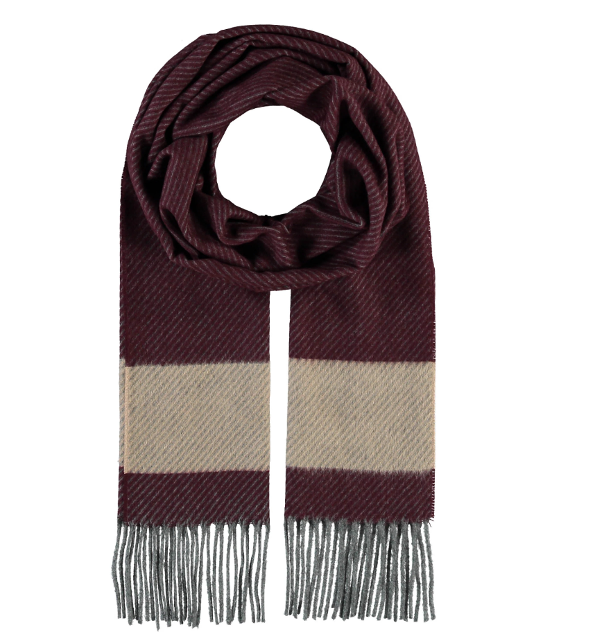 Fraas scarf 701038/701041, cashmink twill stripe/plaid