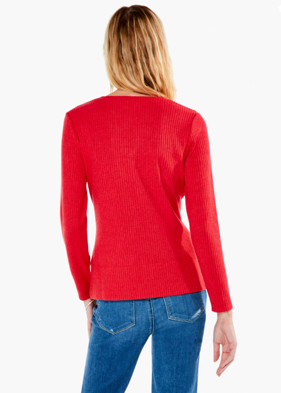 Nic + Zoe shirt, knit rib twist (2 colors) Size S