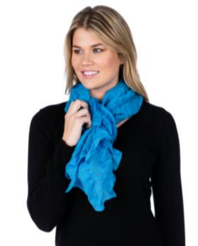 Alashan scarf, ruched merino wool