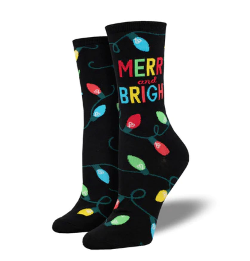 Socksmith holiday crew, women's sizing (3 images)