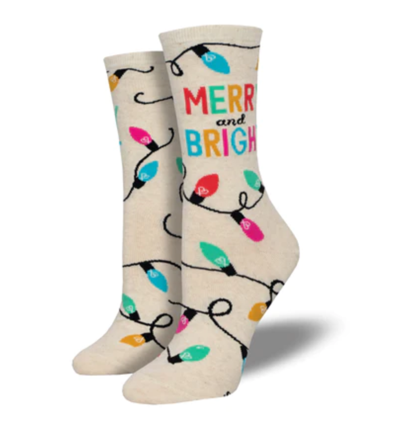 Socksmith holiday crew, women's sizing (3 images)