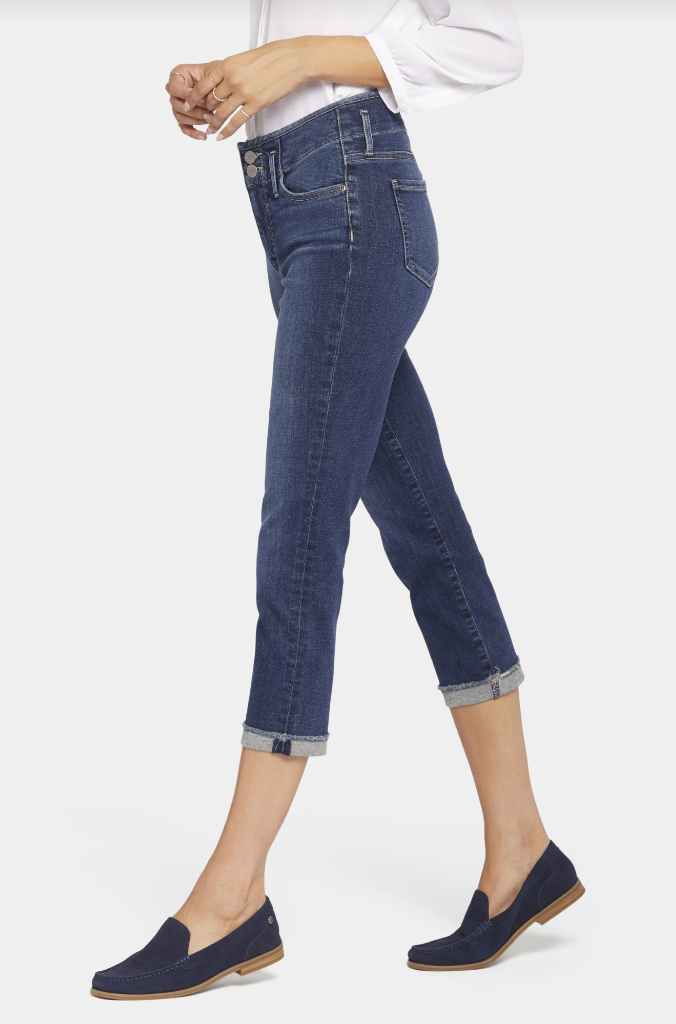 NYDJ Women's Plus Size Chloe Capri Jeans, Feather, 18W : .co