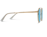 WMP Ariel polarized sunglasses, gold/mirror blue
