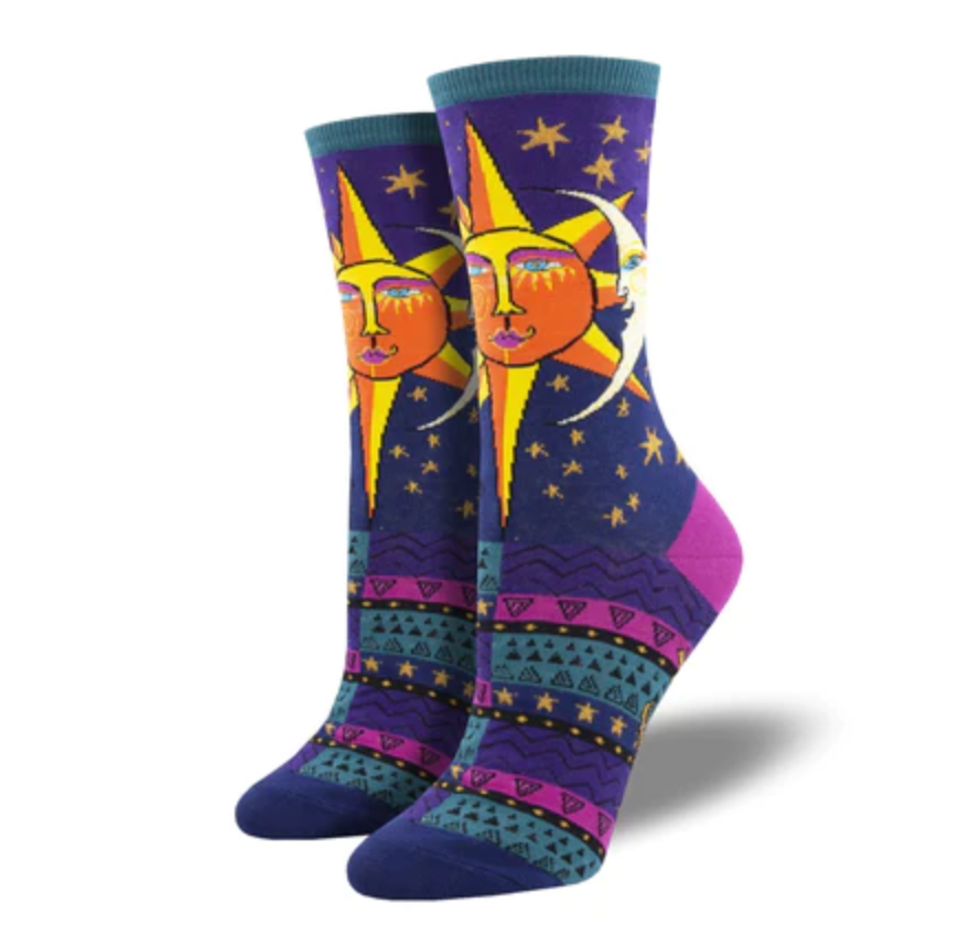 Socksmith licensed-graphic cotton crew, women's sizing (4 styles)