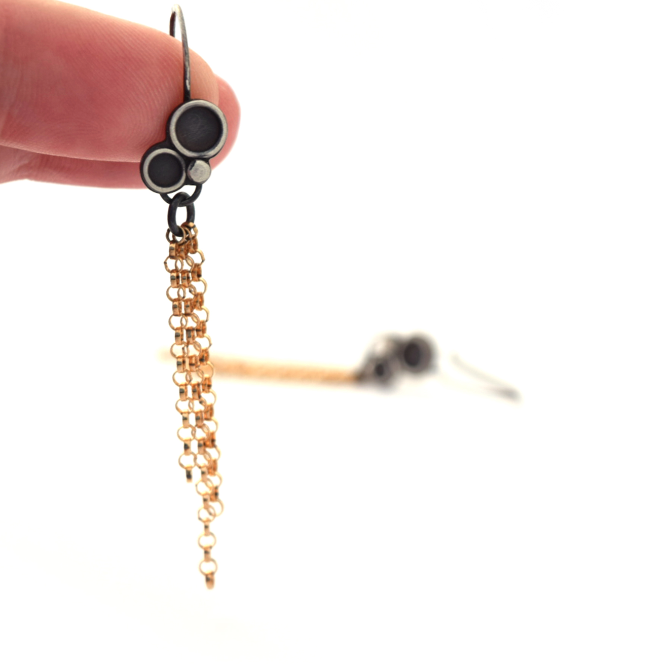 Erin Austin earrings, #14 orbital chain earrings