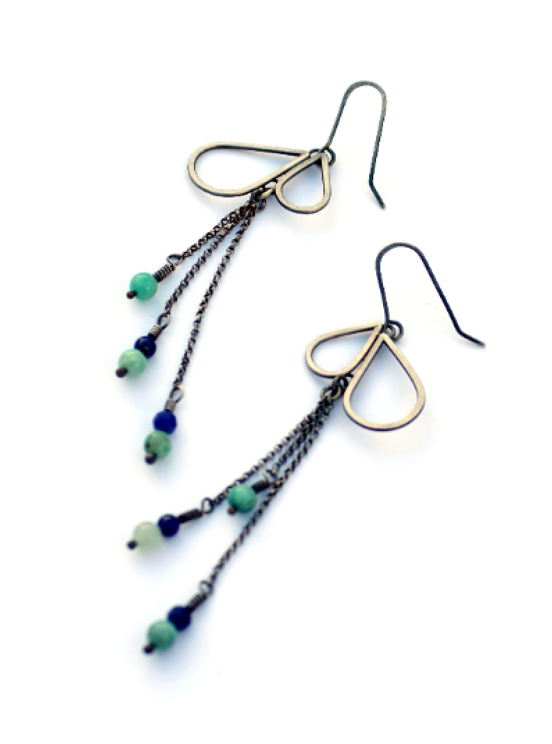 Erin Austin earrings, #18 beaded rain chain