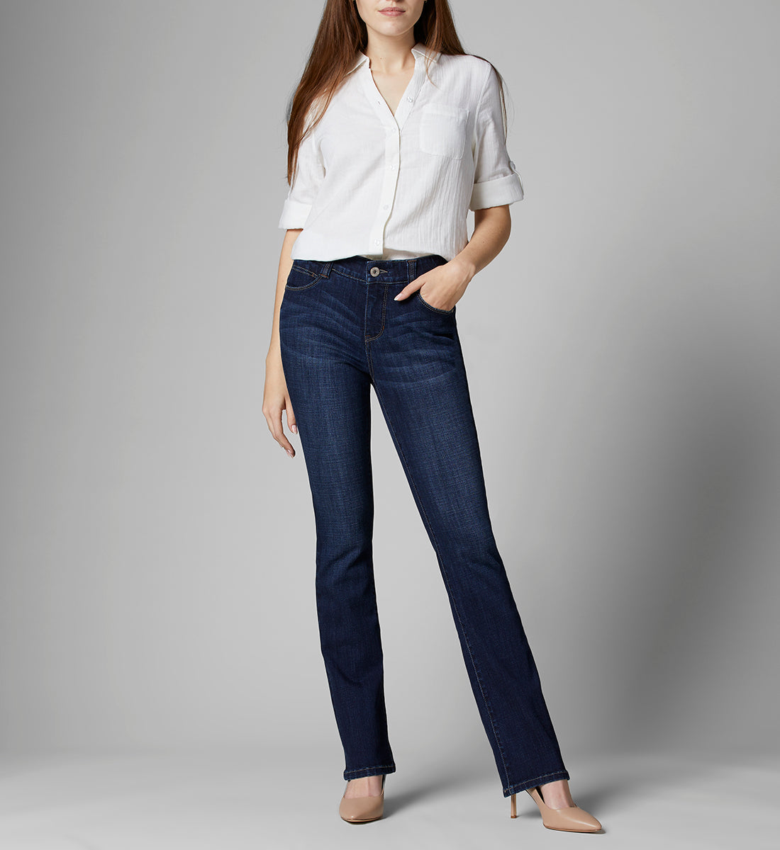 Vaqueros bota Jag Eloise (cremallera) 3 lavados