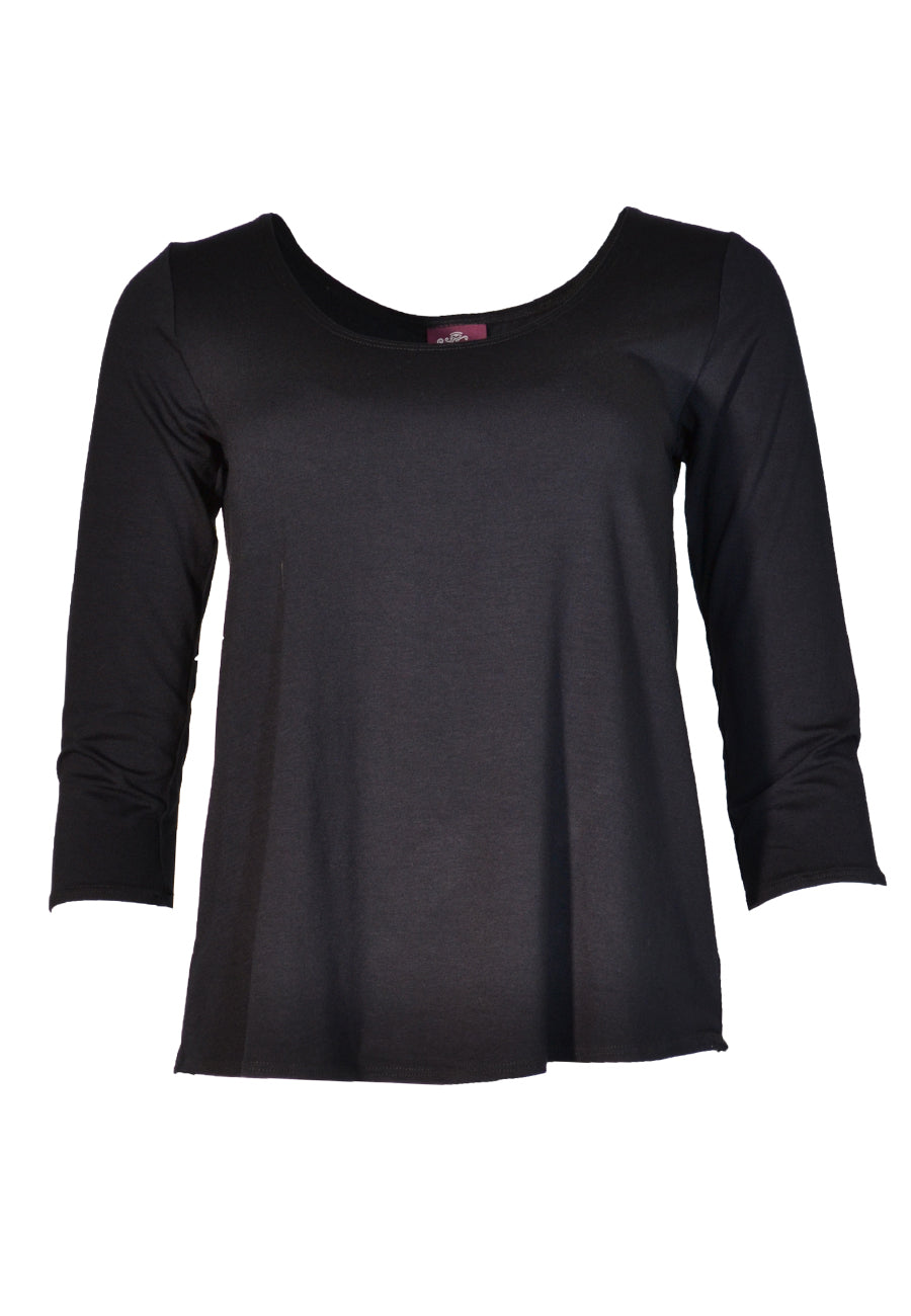 Salaam Cora shirt, solid 3/4 sleeve (2 colors)